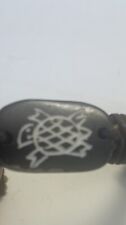 Sea Turtle Bracelet  on  Leather Drawstring   Vintage Unisex picture