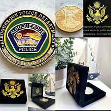 City Of Albuquerque Police Dept Challenge Coin With Special Velvet Case picture