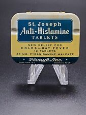 Vintage Medicine Tin: St. Joseph Anti-Histamine, 12 Tablets, Full tin, NOS picture