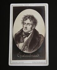 Vtg Francois-Rene De Chateaubriand CDV Portrait Albumen Photo Print Paris 1878 picture