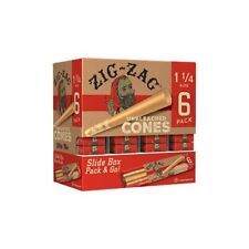 Zig Zag Unbleached Promo Display (36 Pack Per Display) 6 Cones Per Pack - 1 1/4 picture