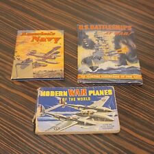 1942 WW2 Book Lot 3 America's Navy US Battleships Modern War Planes Illustrated picture
