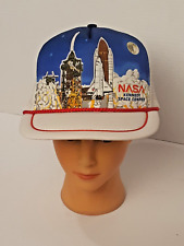 NASA Kennedy Space Center Space Shuttle Vtg 80's Mesh Snapback Trucker Hat EUC picture