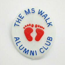 The MS Walk Alumni Club Red Foot Prints Vintage Lapel Pin picture