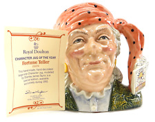 Royal Doulton D6874 THE FORTUNE TELLER Character Jug Of The Year 1991 CoA Signed picture