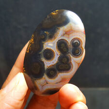 RARE 32g Natural polished Golden Eye Agate Crystal Healing 4652+ picture