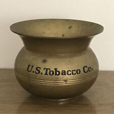 Vintage US Tobacco Company Copenhagen Brass Cuspidor Spittoon picture