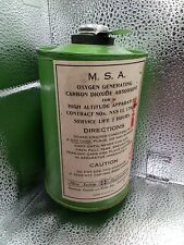 Vintage M.S.A. Oxygen Generating Carbon Dioxide Absorbent Mine Safety Appliance picture