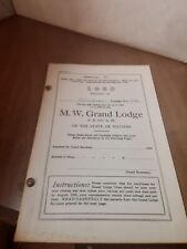 Antique Masonic Official Grand Lodge of the State of Illinois Lodge Report 1963 picture