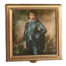 The Blue Boy Painting Pill Box Purse Size Vintage Trinket picture