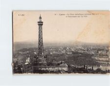 Postcard La Tour métallique et Panorama sur la Ville Lyon France picture