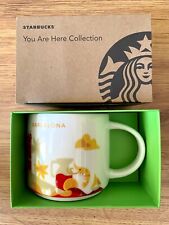 Starbucks 2013 You Are Here YAH 14 ounce coffee mugs Barcelona or Malta NEW NIB picture