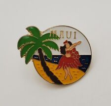 MAUI HAWAII Fun Colorful Travel Lapel Hat Pin Souvenir Luau Dancer Pinchback picture