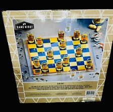 Checkers Drinking Game. Glass Board, Glass Shot Glasses. NEW - LOW PRICE picture