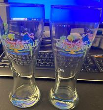 LOT OF 2 Jimmy Buffett's Margaritaville Cayman Islands Pilsner Beer Glasses 8.5
