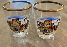 Vintage Nabburg Opf German City Shot Glass Barware Gold Rim 2