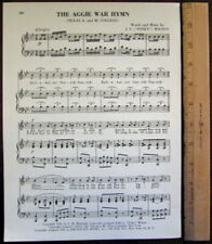 TEXAS A&M UNIVERSITY TAMU Vntg Song Sheet c 1953 