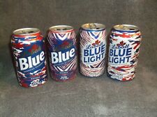 Buffalo Bills ZUBAZ Labatt Blue 12oz. Empty Beer Cans, qty 4 Top Opened~4 kinds picture