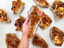 Citrine Crystal Druze Clusters Large Raw Druzy Geode Chunk Rocks Minerals Stone picture