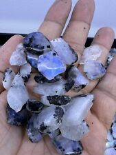 Grade A+ Rainbow Moonstone Polished slices with black tourmaline 1 kg picture