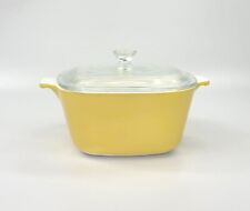 Vintage Harvest Gold Square Corning Ware Casserole With Lid 1 3/4 QT. P-1 3/4-B  picture