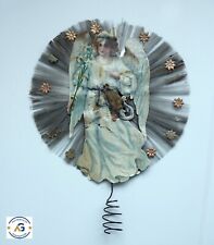 Christmas Tree Tip From Glass Silk with Angel / Dwarf Wafer~1920 (#16167 picture