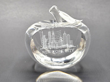 VGUC Laser Etched Crystal Apple 3D NYC Statue of Liberty Empire State Bldg Flag picture