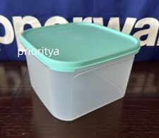 Tupperware Modular Mates 11 Cups Square Container #2 Flat Mint Green Seal New picture