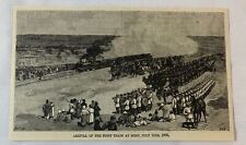1887 magazine engraving ~ ARRIVAL OF THE FIRST TRAIN AT MERV picture