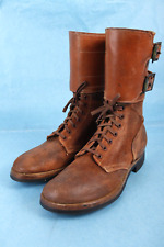 Vintage WWII M1943 US Army Double Buckle Boots Dated 1944 Mint Deadstock 9 D picture