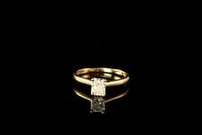 VINTAGE SHANE CO DIAMOND 14K YELLOW GOLD ENGAGEMENT SIMPLE RING  EJP picture