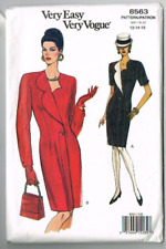 Vogue 8563 Dress Pattern Sizes 12 14 16 Uncut 1990's Vintage Fashion Uncut FF picture