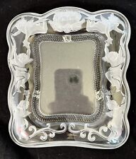 Vintage Etched Glass Picture Frame - Cherubs - Germany - 4 x 4.5