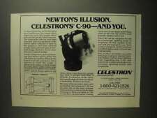 1984 Celestron C-90 Telescope Ad - Newton's Illusion picture