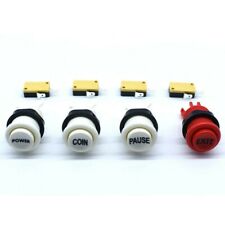 HAPP Style Arcade Game Push Buttons COIN EXIT Power Pause Microswitch JAMMA MAME picture