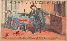  Tarrant's Seltzer Aperient Man CARD PLAYER AFTER LOSING  Victorian Trade Card picture