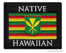 NATIVE HAWAIIAN PATCH iron-on KING KAMEHAMEHA FLAG Kanaka Maoli STATE HAWAII new picture