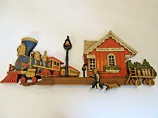 VTG 1976 Dart Industries Spring Valley Train Station Plastic Wall Hanging #7458 picture