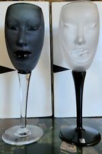 Pairs of Mats Jonasson - Målerås - Black and White Wine glasses 
