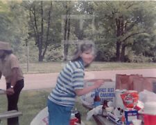 3.5x4.5 Found Photo Woman Portrait Unpacking The Groceries For Picnic H37 #7 picture