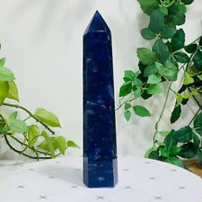 1055g High-temperature Blue Smelting Crystal Obelisk Quartz Point Wand Healing picture