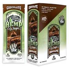 The Original B Wrap Rolling Paper Chocolate Flavor 60 Wraps + Tips FULL DISPLAY picture
