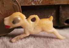 Vintage Celluloid Googly Eye PUPPY DOG RUNNING gumball charm prize jewelry  picture