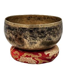 Vintage 7 Metal Bronze Hand Beaten Hammered Singing Bowl Tibetan Sound Healing picture