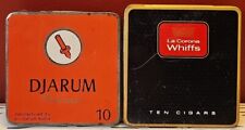 Cigar Cigarette Tins Vintage Djarum & La Corona Whiffs Containers Metal picture