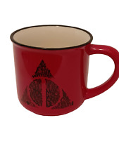 HARRY POTTER Large Red Ember Mug Deathly Hallows 16 Oz Stoneware Coffee Cup Mug picture