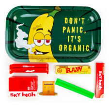Metal Rolling Tray Banana Combo Bundle Kit RAW, SKY HIGH Gift Pack Set #24 King picture