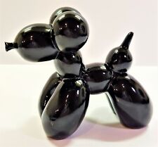 Glossy Black Ceramic Balloon Animal Dog picture