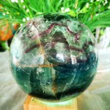 9.24LB Polishing and restoration of natural colored fluorite crystal ball 4200g picture