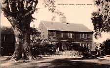 Historic Hartwell Farm Streetview Lincoln Massachusetts BW Postcard picture